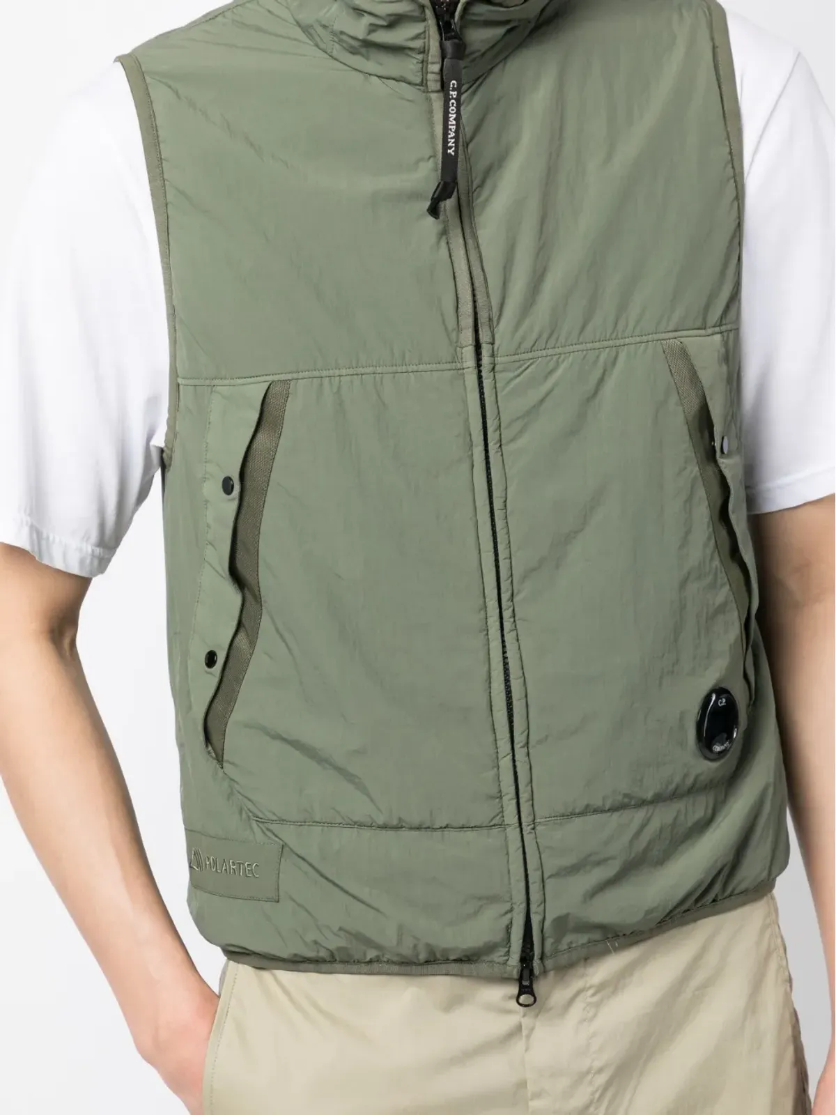 C.P. Company ジップアップ パッド入りジレ - グリーン - 画像5