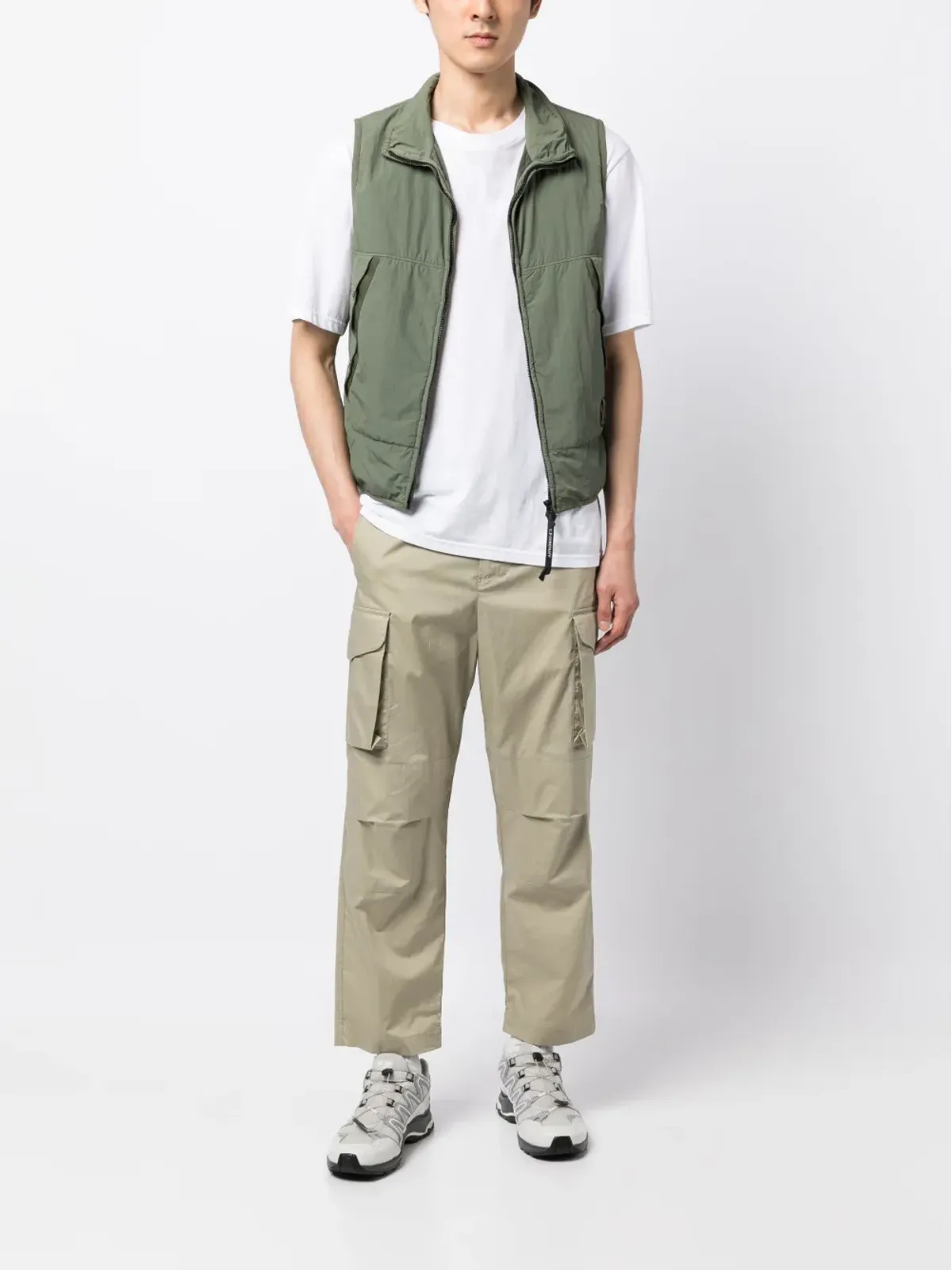 C.P. Company ジップアップ パッド入りジレ - グリーン - 画像2