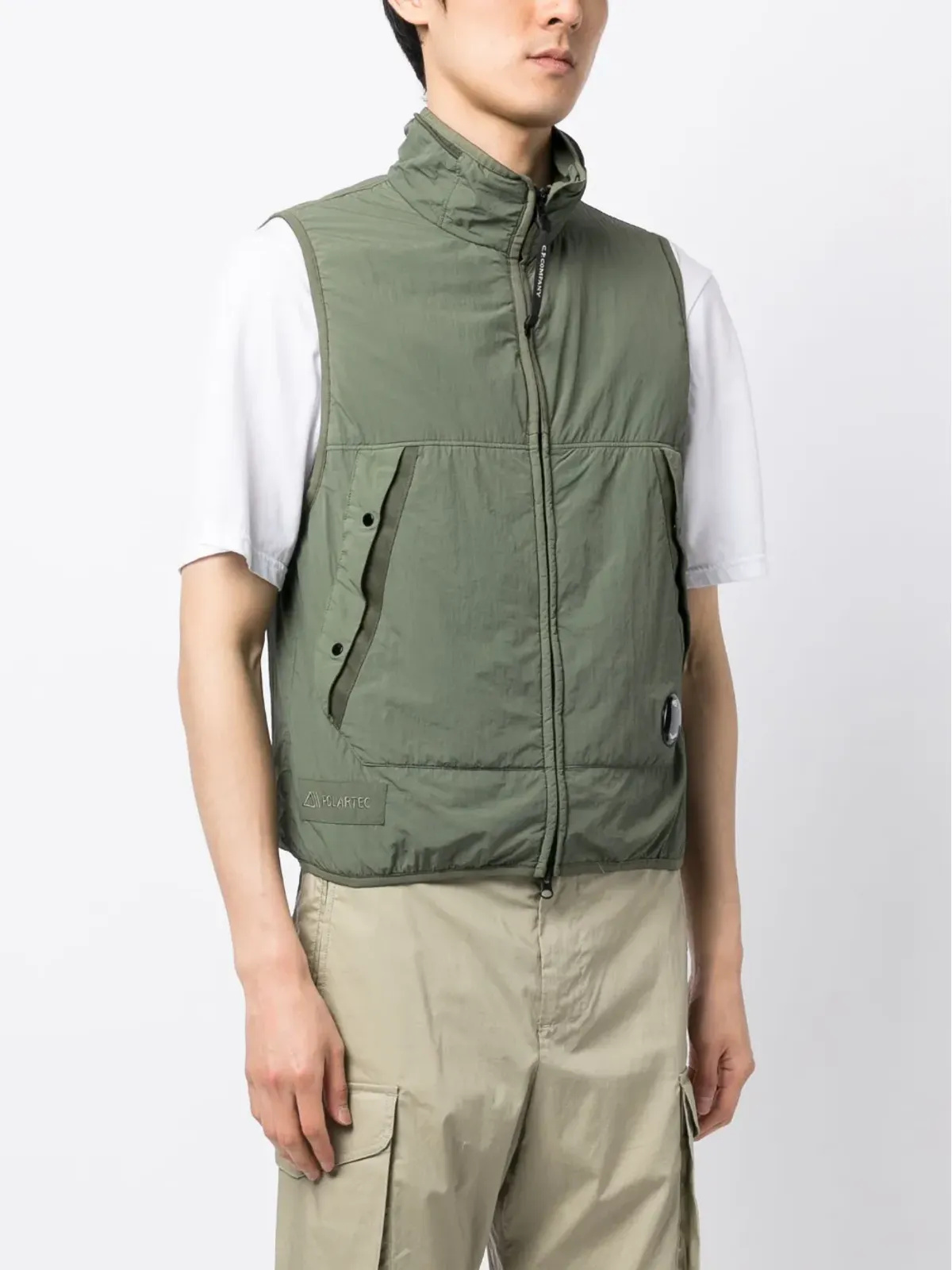C.P. Company ジップアップ パッド入りジレ - グリーン - 画像3