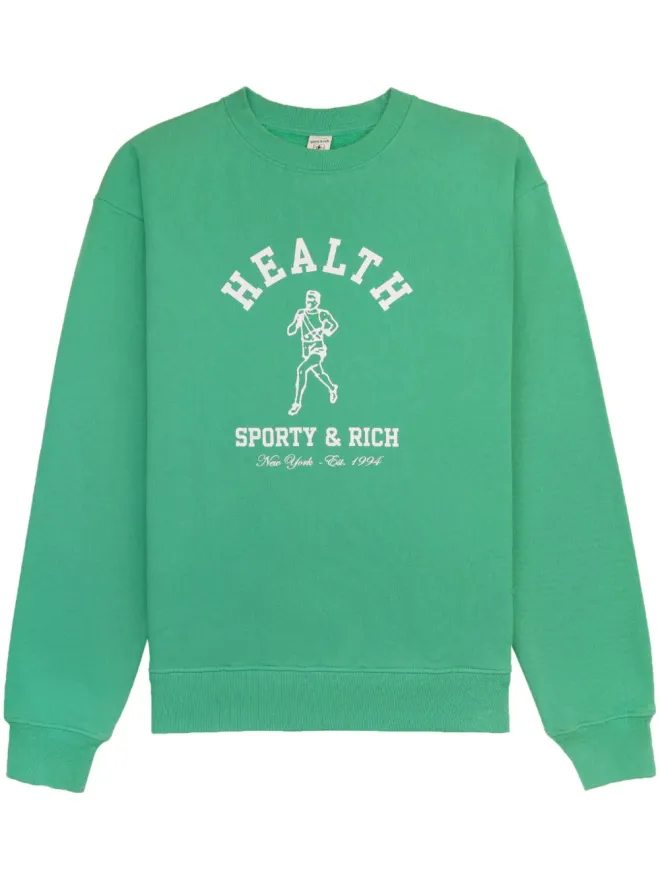Sporty & Rich Sporty & Rich NY Running Club コットン スウェットシャツ - グリーンの商品画像