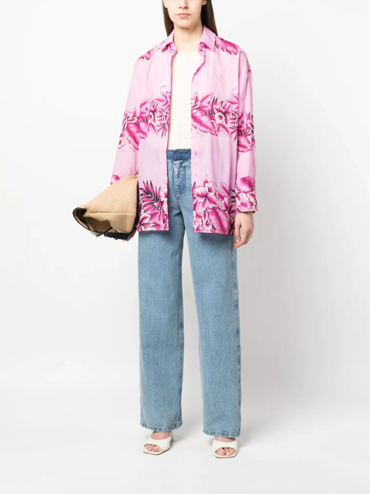 PINKO 花柄プリントのコットンシャツ - 画像2