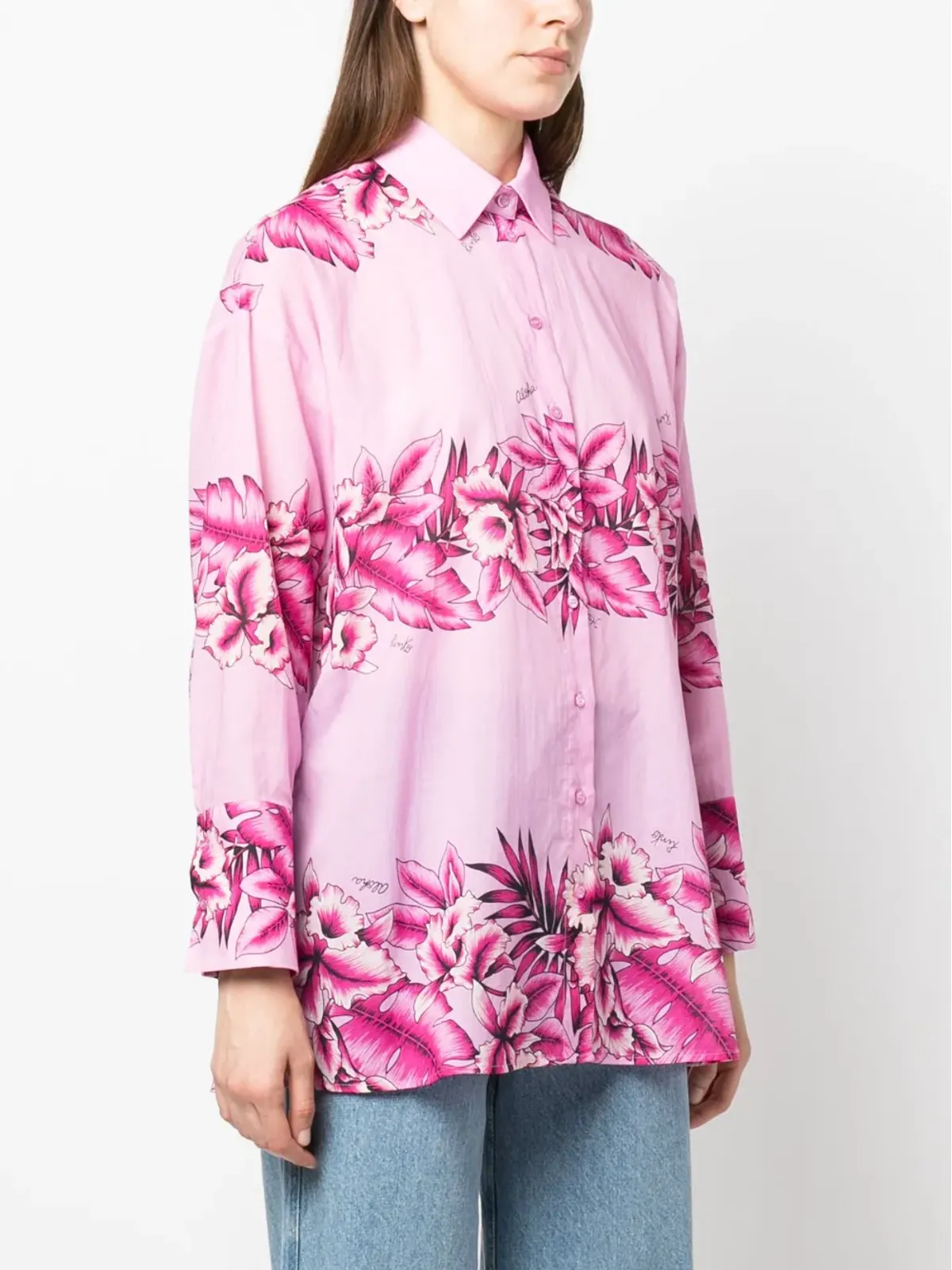 PINKO 花柄プリントのコットンシャツ - 画像3
