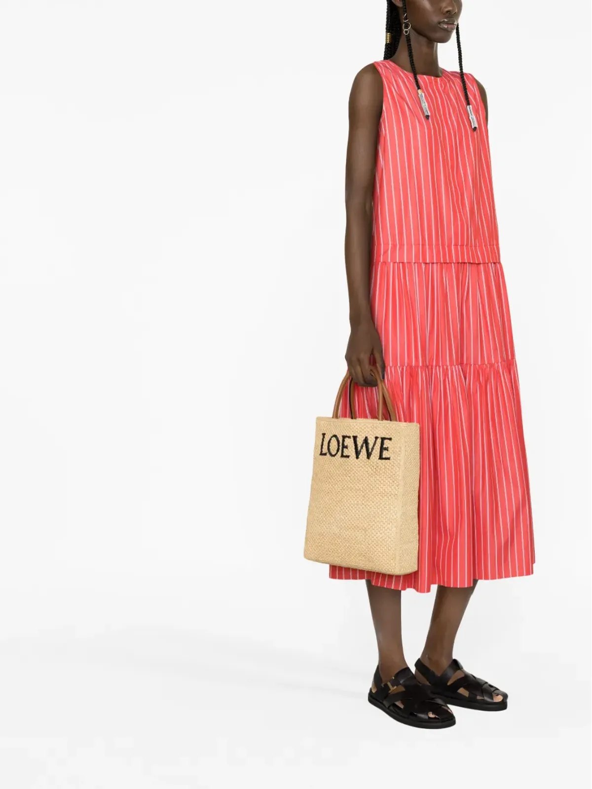 LOEWE ラフィア トートバッグ - 画像2