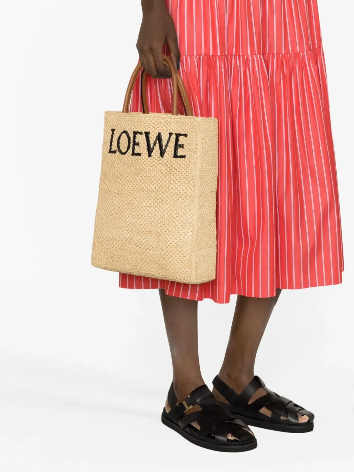 LOEWE ラフィア トートバッグ - 画像3