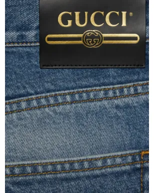 Gucci ストレートレッグ ウォッシュドデニムジーンズ - サムネイル3