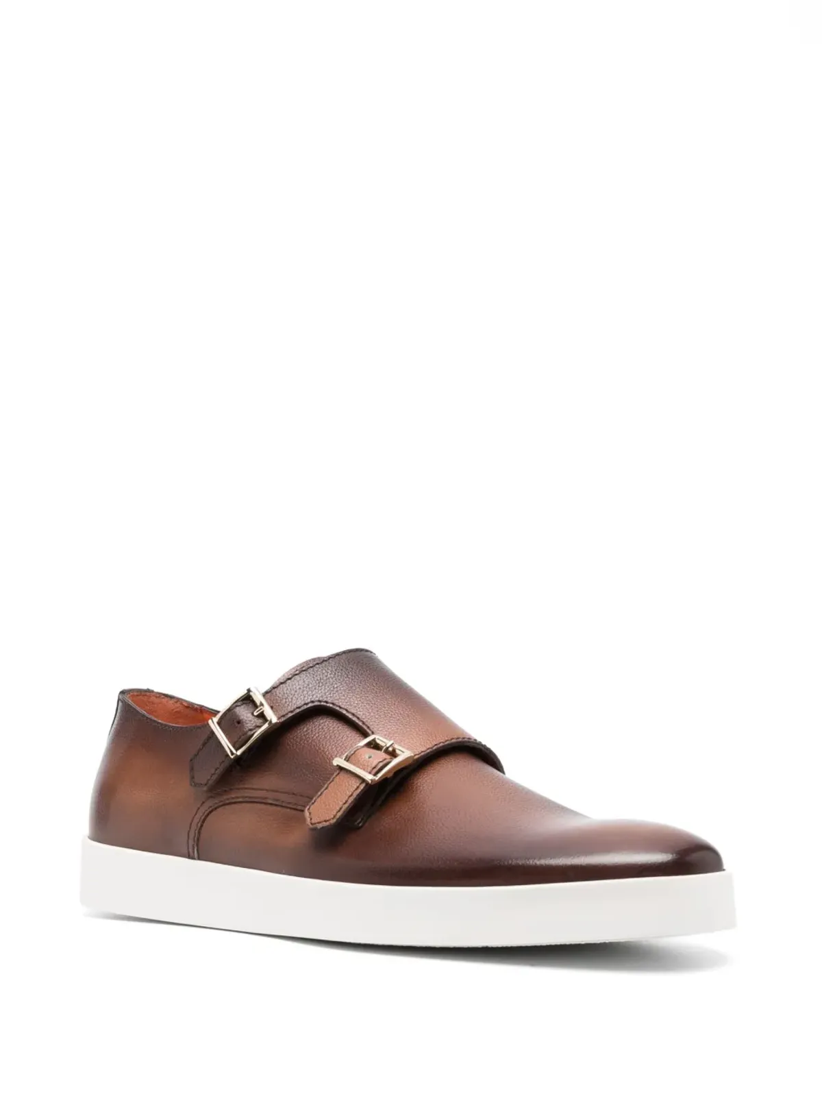 Santoni ダブルバックルレザー・モンクシューズ - 画像2