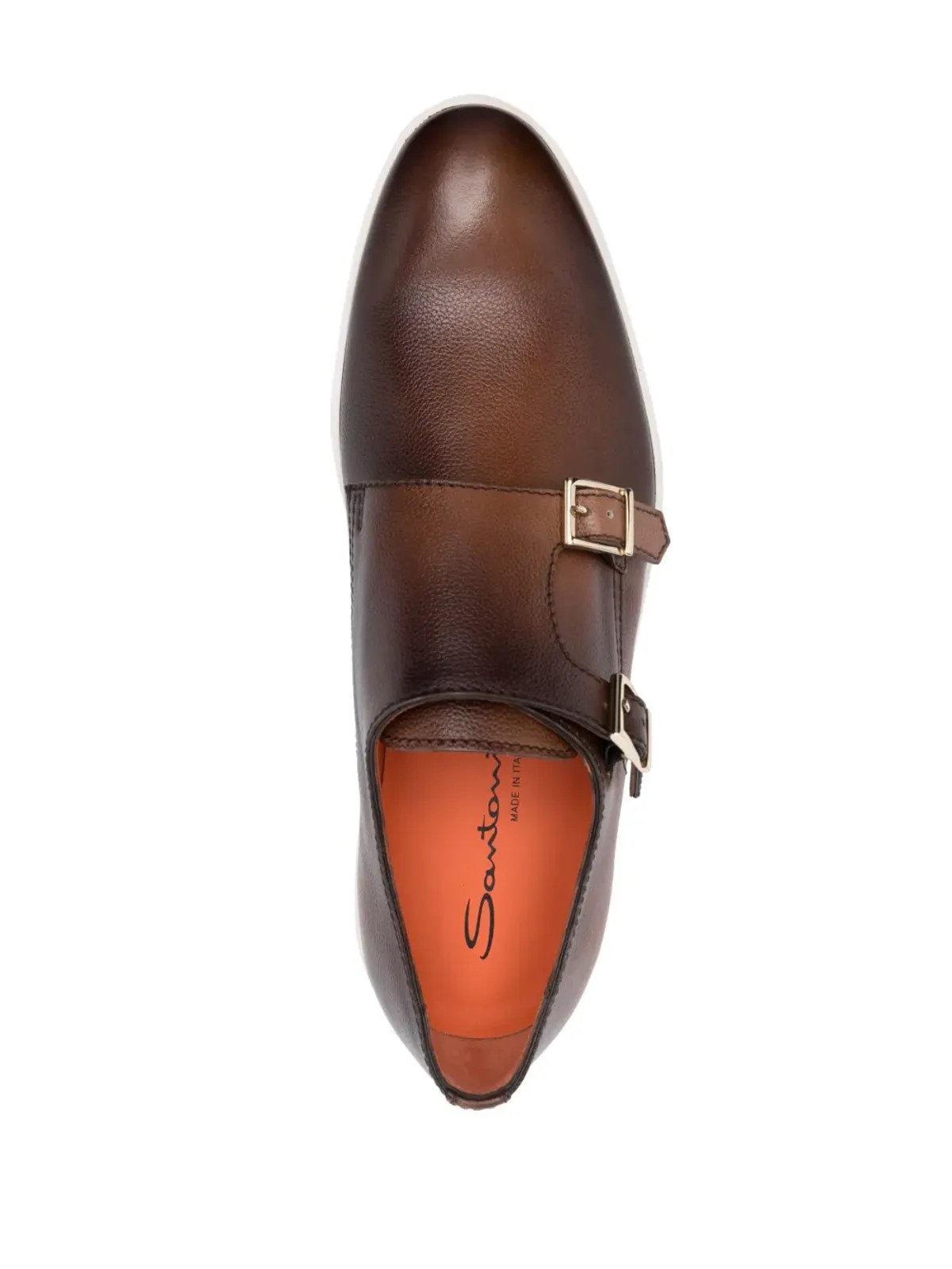 Santoni ダブルバックルレザー・モンクシューズ - 画像4