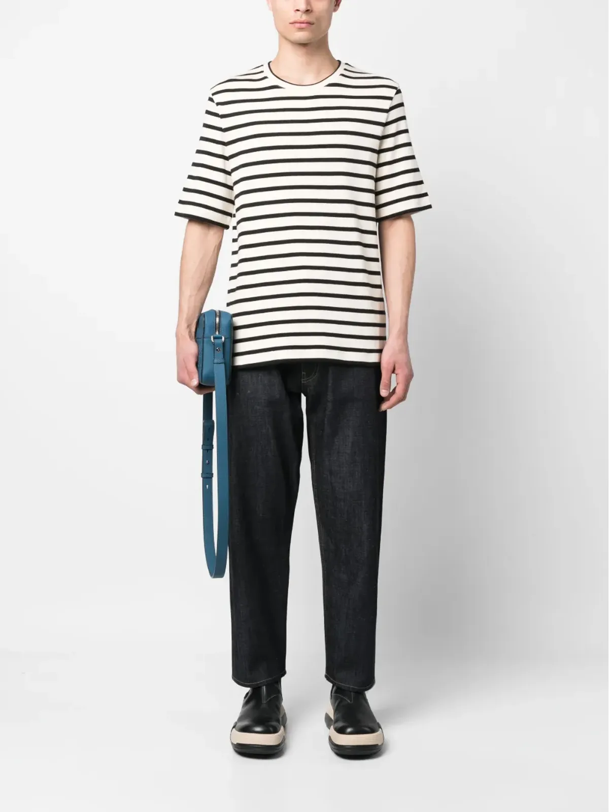 Jil Sander ストライププリント半袖Tシャツ - 画像2