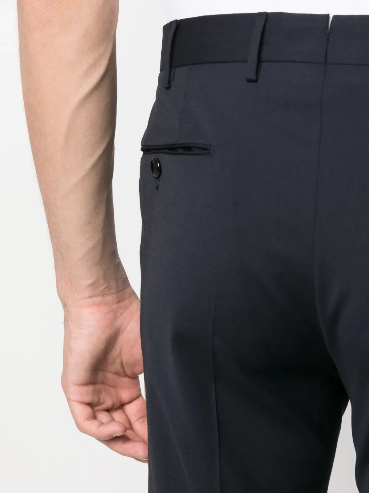 PT Torino ミッドライズ テーパードパンツ ブルー - 画像5