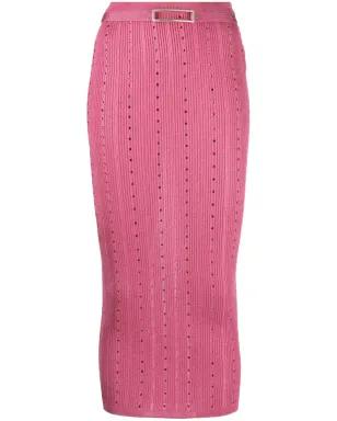 Alessandra Rich エンベリッシュド ニット ミディスカート - サムネイル1