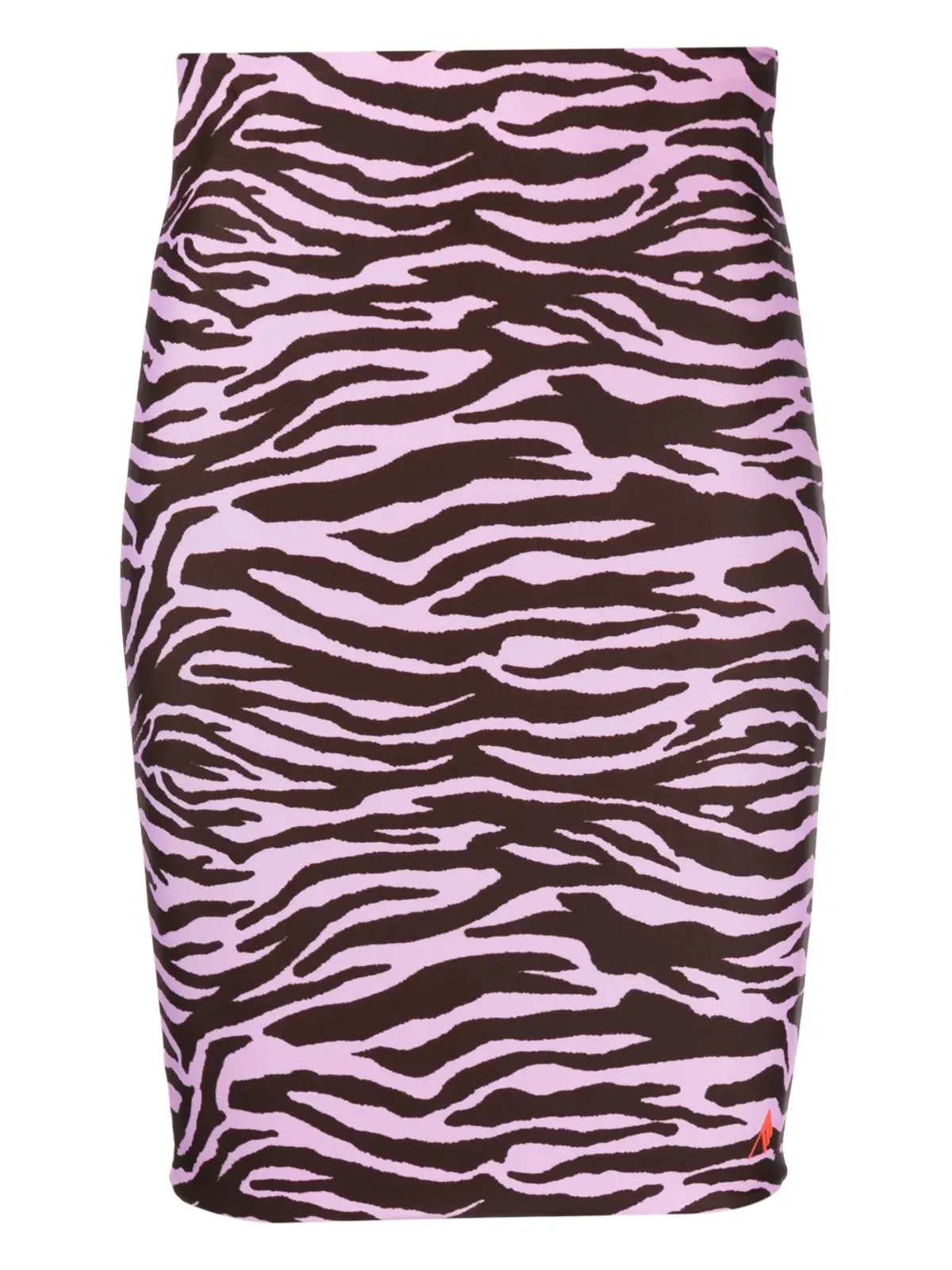 The Attico zebra-print pencil midi skirt - Pink - 画像1
