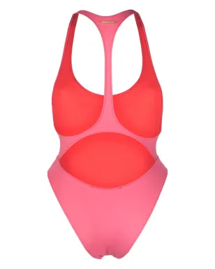 Stella McCartney logo-print cut-out swimsuit - Pink - サムネイル2