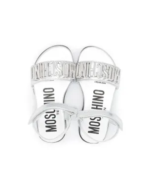 Moschino Kids ロゴ入りフラットサンダル - サムネイル3