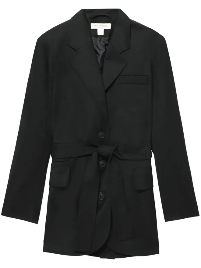 Materiel Materiel belted single-breasted blazer - Blackの商品画像