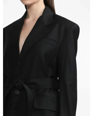 Materiel belted single-breasted blazer - Black - サムネイル5