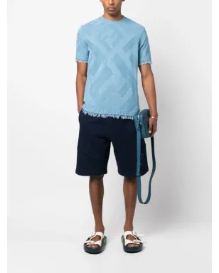 FENDI エンボスモノグラムデニムショーツ - サムネイル2