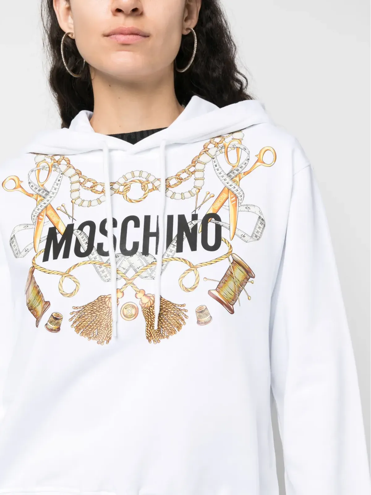 Moschino ロゴプリント オーガニックコットン パーカー - 画像5