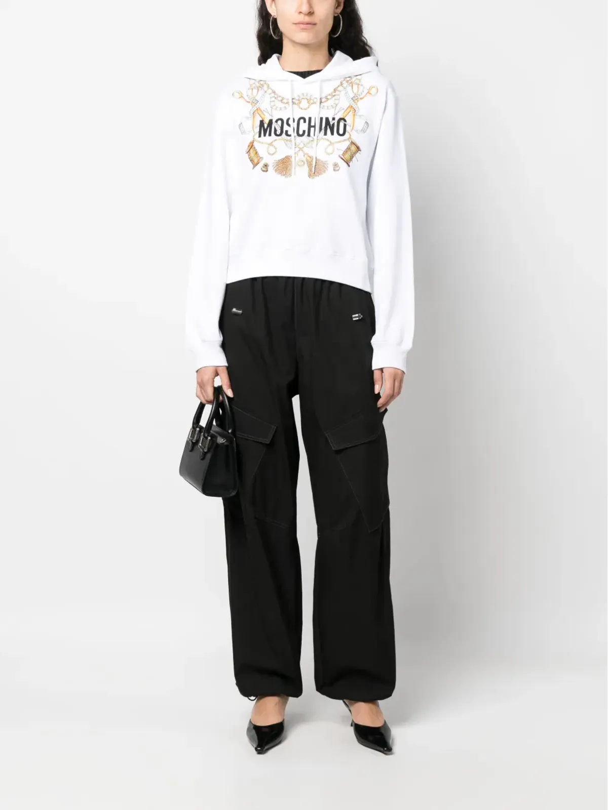 Moschino ロゴプリント オーガニックコットン パーカー - 画像2