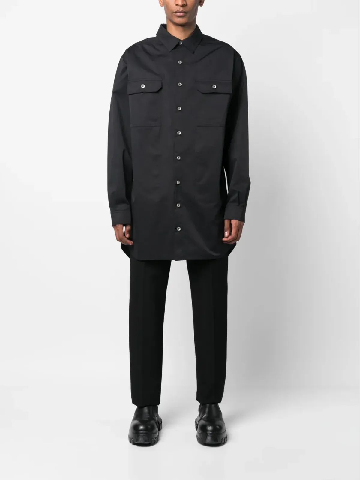 Rick Owens DRKSHDW コットンシャツジャケット - ブルー - 画像3