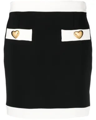 Moschino ハート型ボタン ミニスカート - サムネイル1