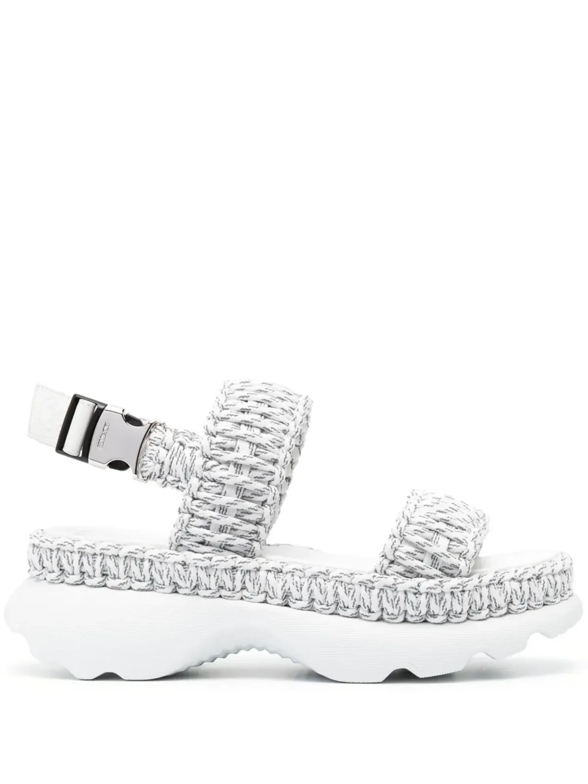 Moncler Belay 編み込みオープントゥサンダル グレー - 画像1