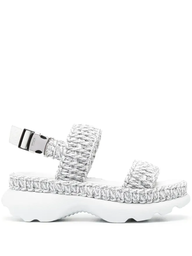 Moncler Moncler Belay 編み込みオープントゥサンダル グレーの商品画像