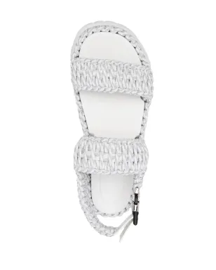 Moncler Belay 編み込みオープントゥサンダル グレー - サムネイル4