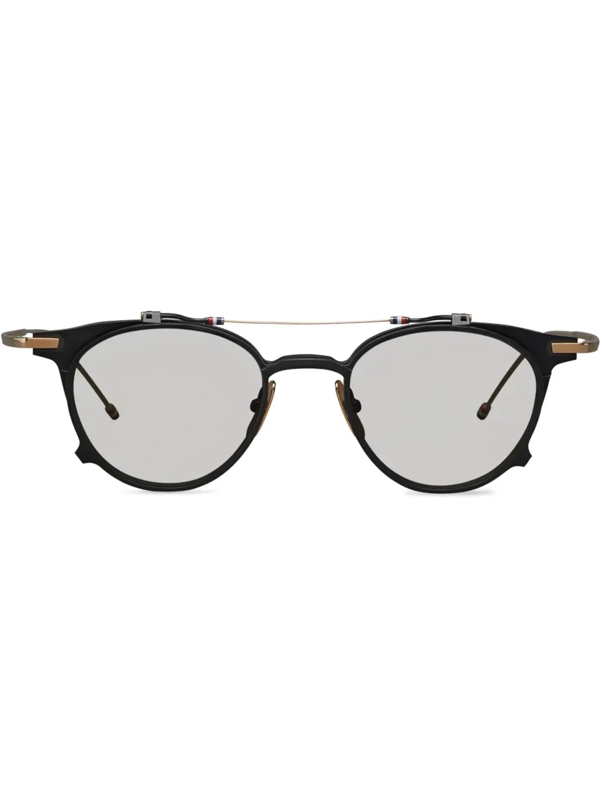 Thom Browne Eyewear ラウンドフレーム・フリップアップサングラス - ブラック - 画像1
