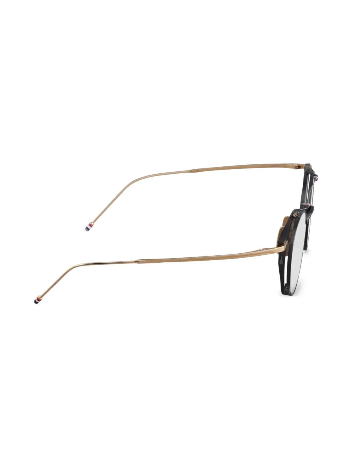 Thom Browne Eyewear ラウンドフレーム・フリップアップサングラス - ブラック - 画像2