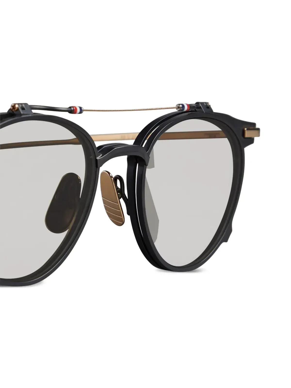 Thom Browne Eyewear ラウンドフレーム・フリップアップサングラス - ブラック - 画像3