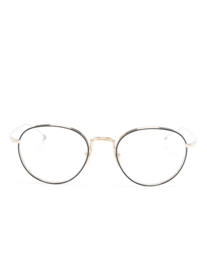 Thom Browne Eyewear Thom Browne Eyewear ラウンドフレーム クリア眼鏡の商品画像
