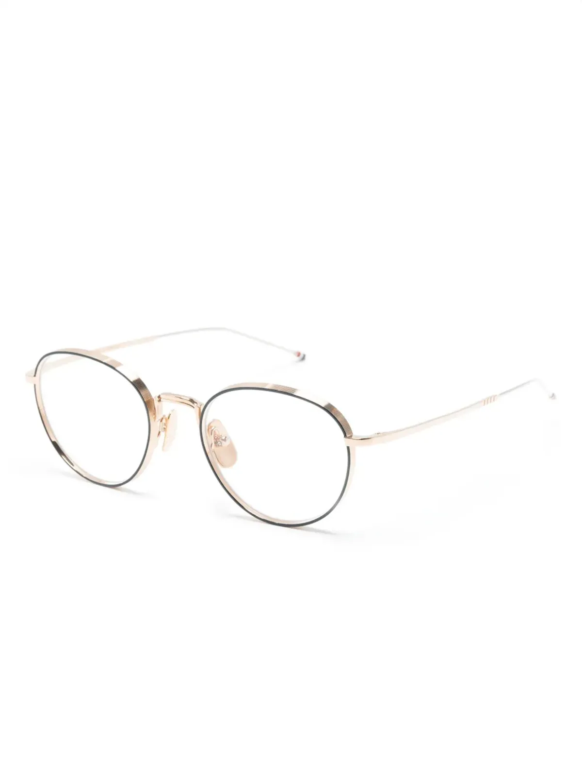 Thom Browne Eyewear ラウンドフレーム クリア眼鏡 - 画像2