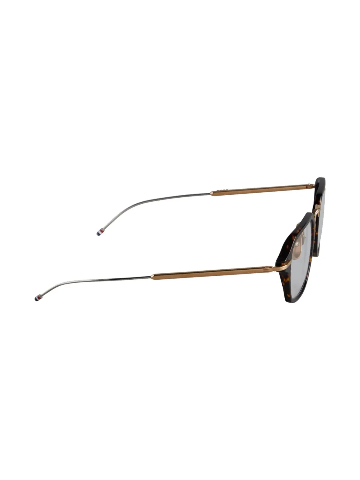 Thom Browne Eyewear べっ甲風 レクタングルフレーム眼鏡 - 画像2
