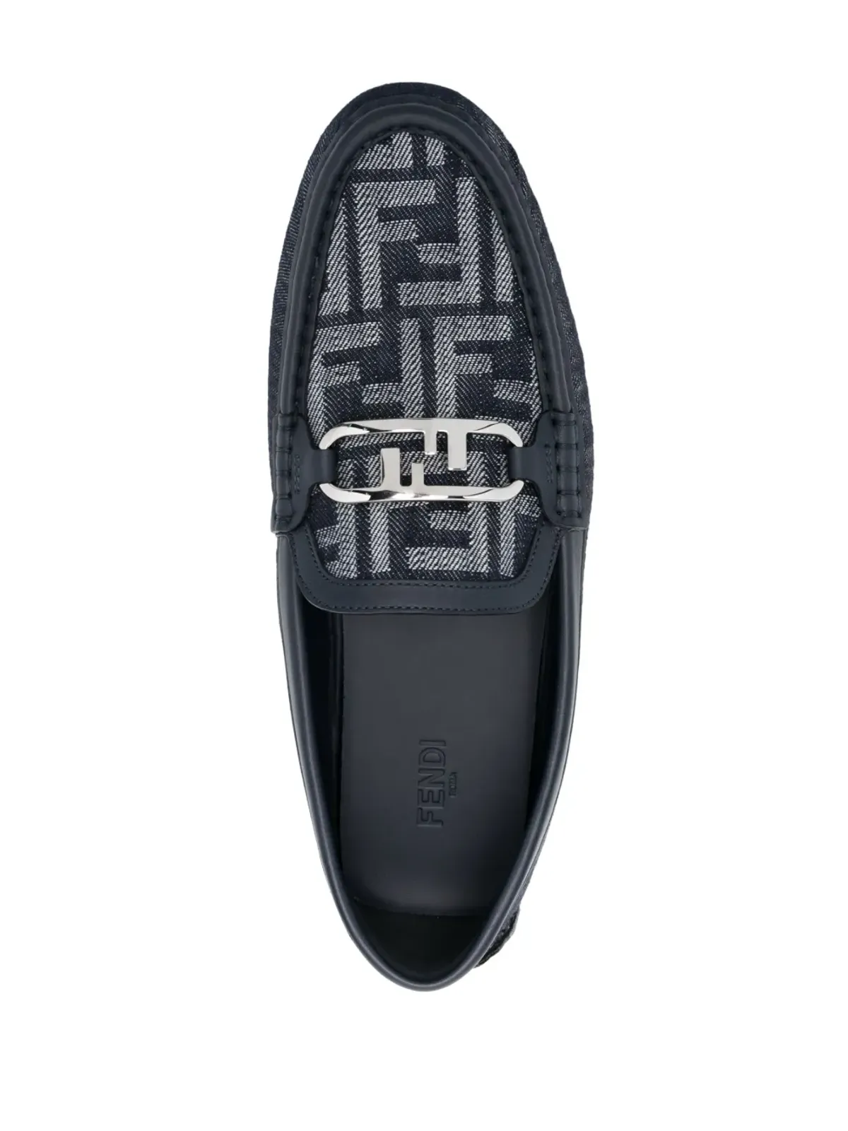 FENDI ロゴプレート レザー ローファー - 画像4