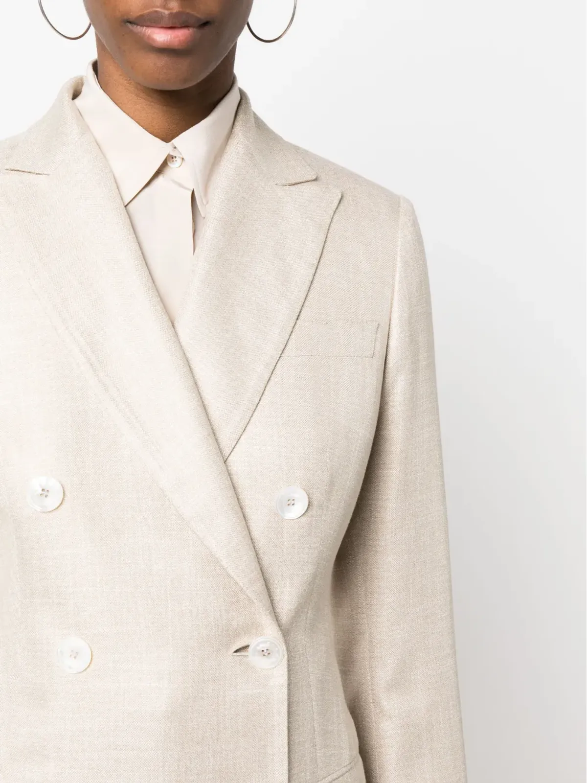 Kiton ダブルブレスト シルク ブレザー - 画像5