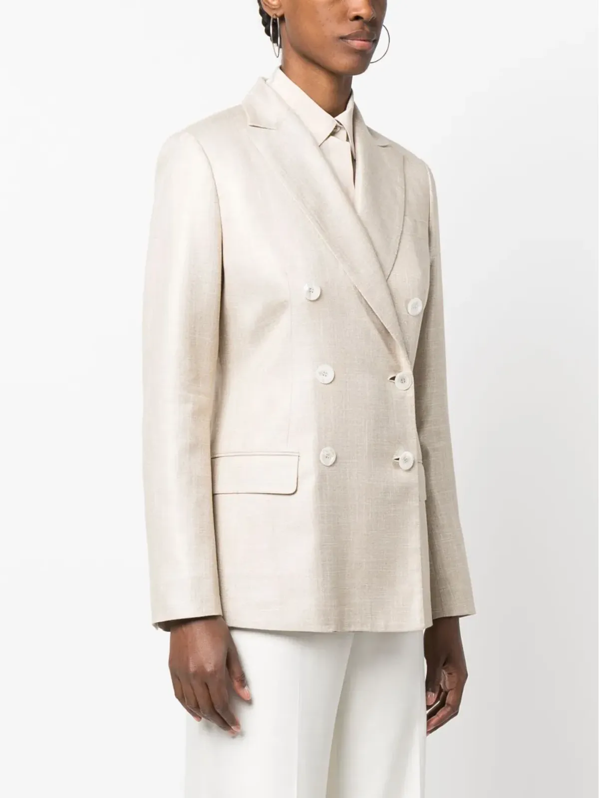 Kiton ダブルブレスト シルク ブレザー - 画像3