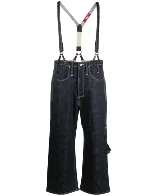 Junya Watanabe MAN ストレートレッグ アブストラクトプリントパンツ - サムネイル1