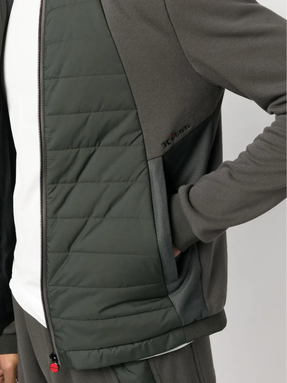 Kiton ブルゾン ジップアップ キルティング ジャケット - 画像5