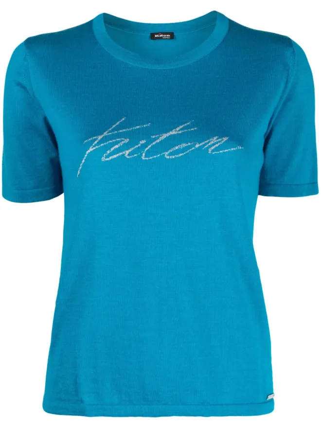 Kiton Kiton ジャカードロゴ ファインニット Tシャツの商品画像