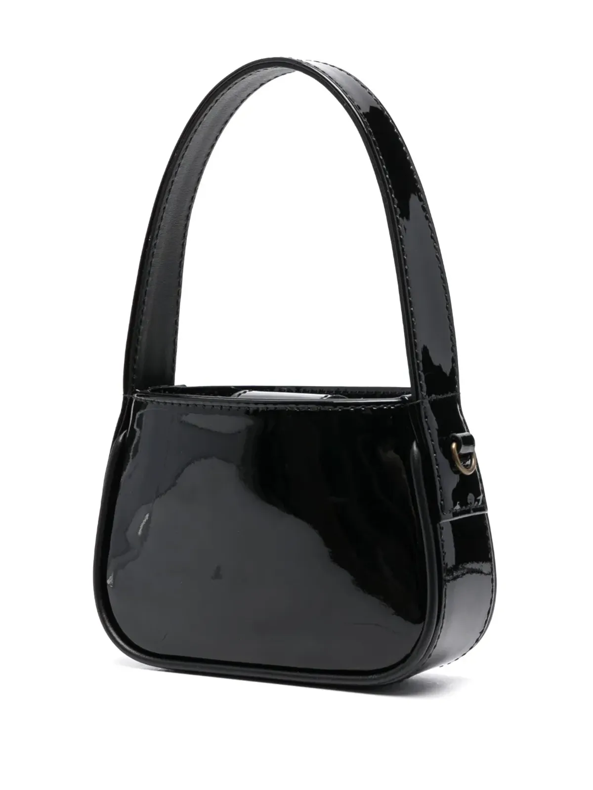 Blumarine クリスタル装飾ロゴ ミニバッグ - Black - 画像3