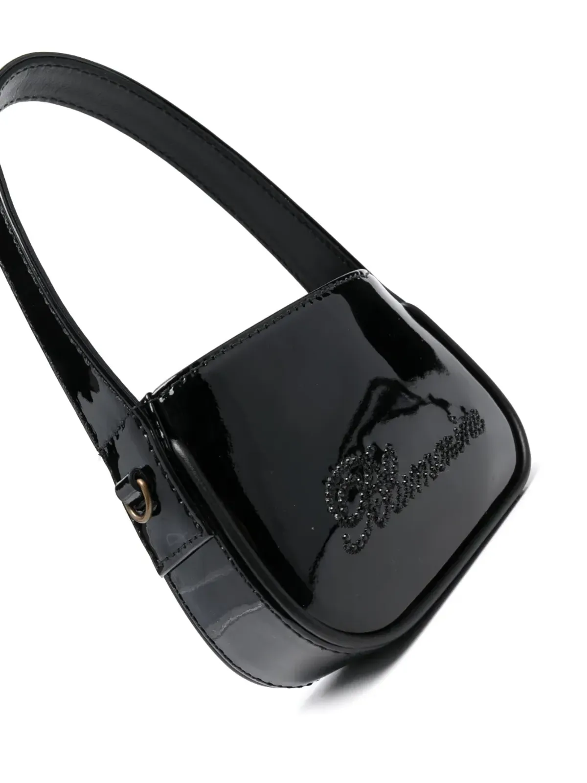 Blumarine クリスタル装飾ロゴ ミニバッグ - Black - 画像4