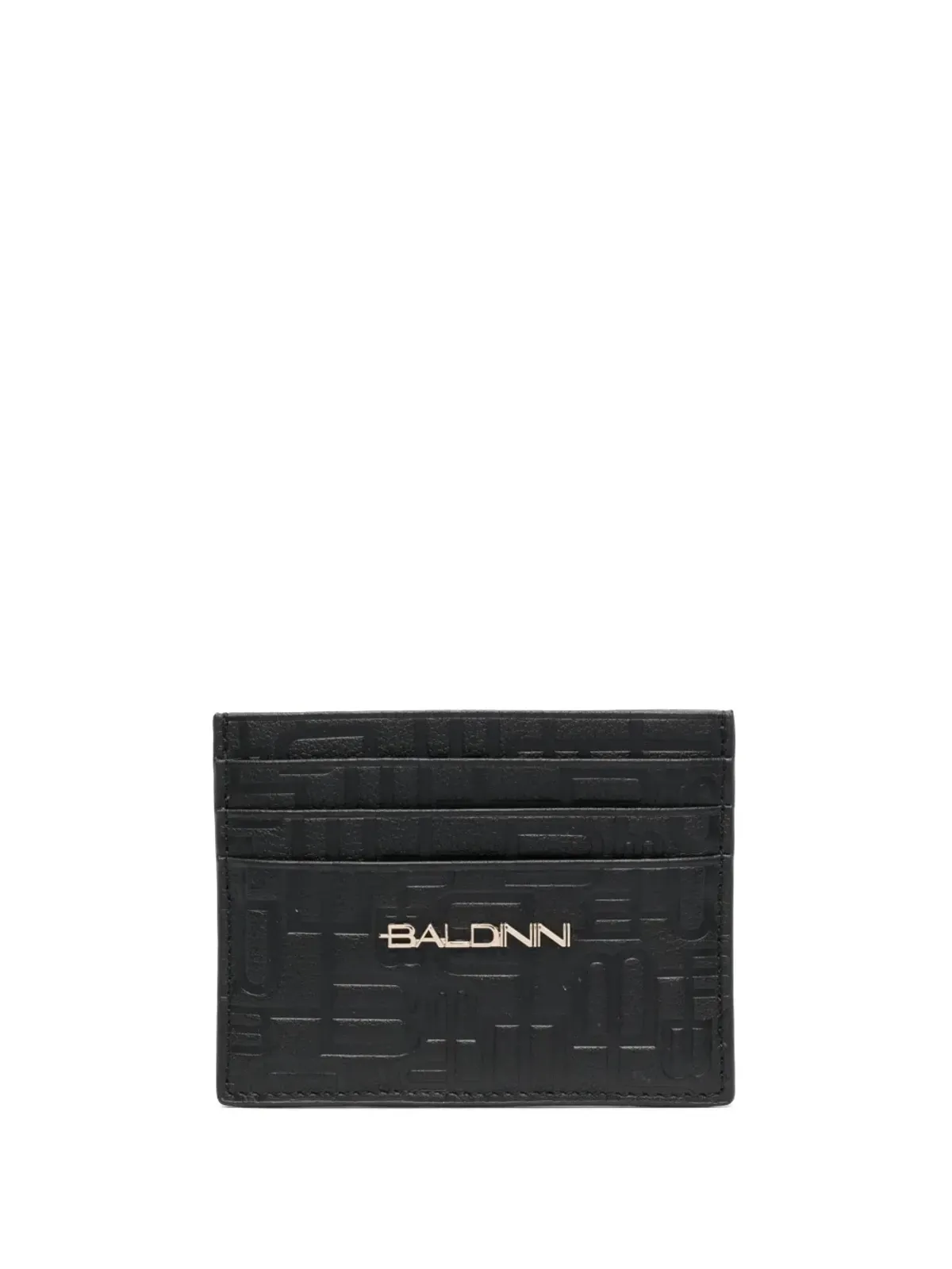 Baldinini モノグラム柄レザー カードホルダー - ブラック - 画像1
