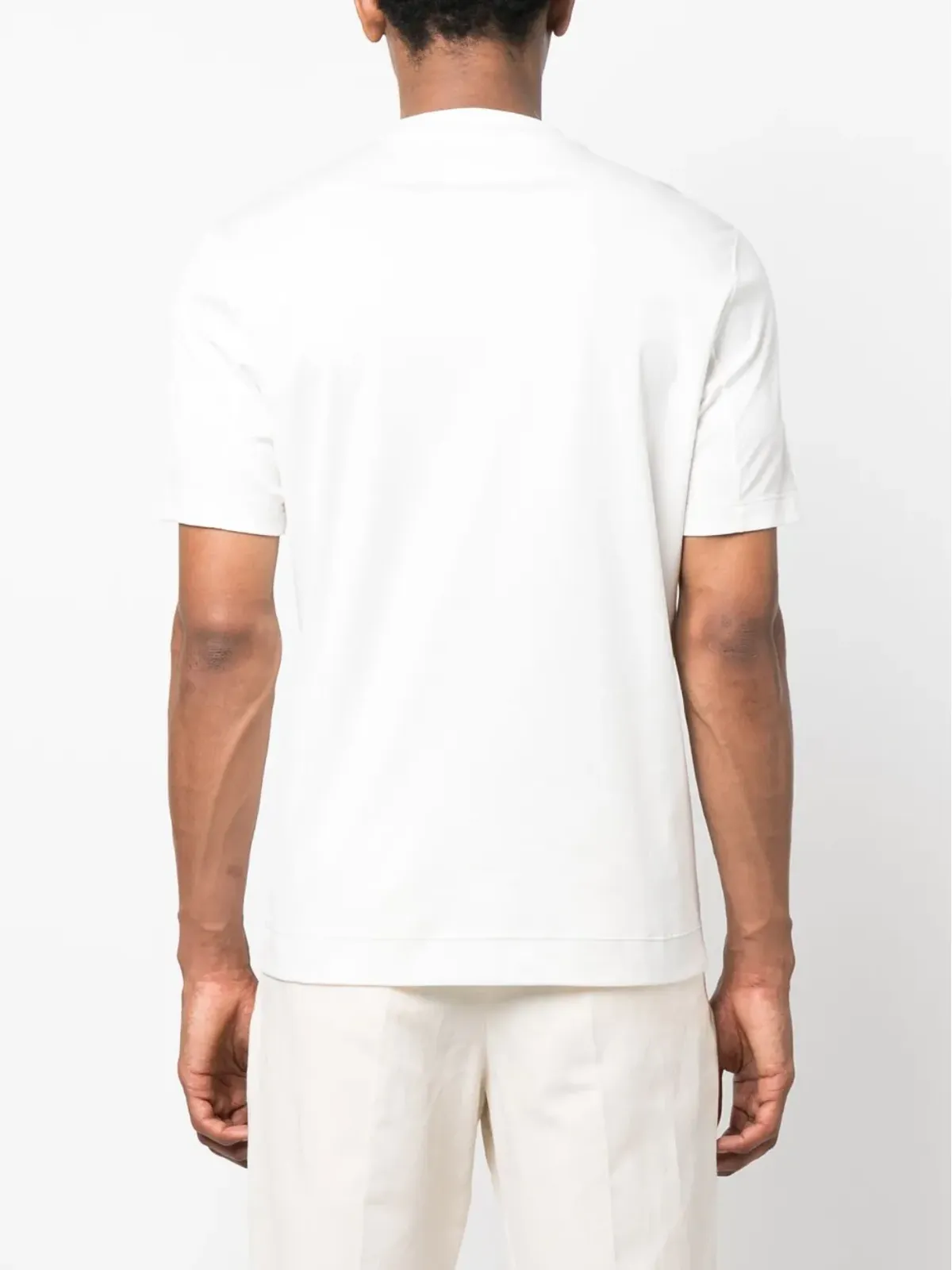 Brunello Cucinelli スローガンプリント コットンTシャツ（ホワイト） - 画像4