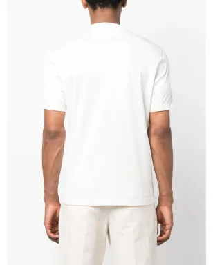 Brunello Cucinelli スローガンプリント コットンTシャツ（ホワイト） - サムネイル4