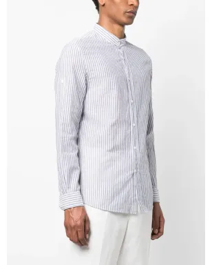 Brunello Cucinelli 長袖ストライプボタンシャツ - サムネイル3