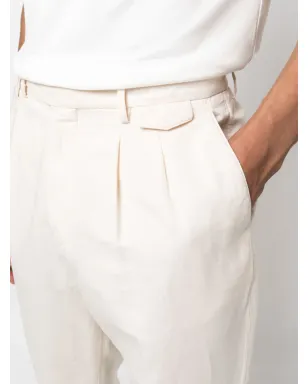 Brunello Cucinelli プリーツ付きコットン テーパードパンツ - Neutrals - サムネイル5
