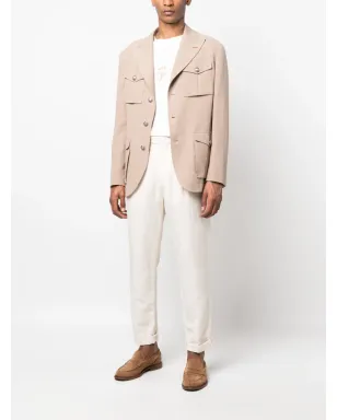 Brunello Cucinelli プリーツ付きコットン テーパードパンツ - Neutrals - サムネイル2