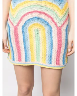 Casablanca rainbow crochet mini skirt - サムネイル5
