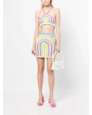 Casablanca rainbow crochet mini skirt - サムネイル2