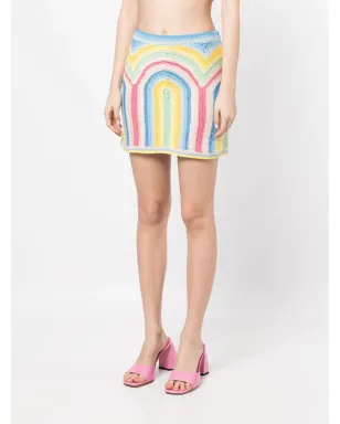 Casablanca rainbow crochet mini skirt - サムネイル3